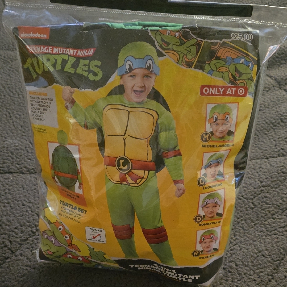 4-In-1 Teenage Mutant Ninja Turtles Leonardo Kids Costume